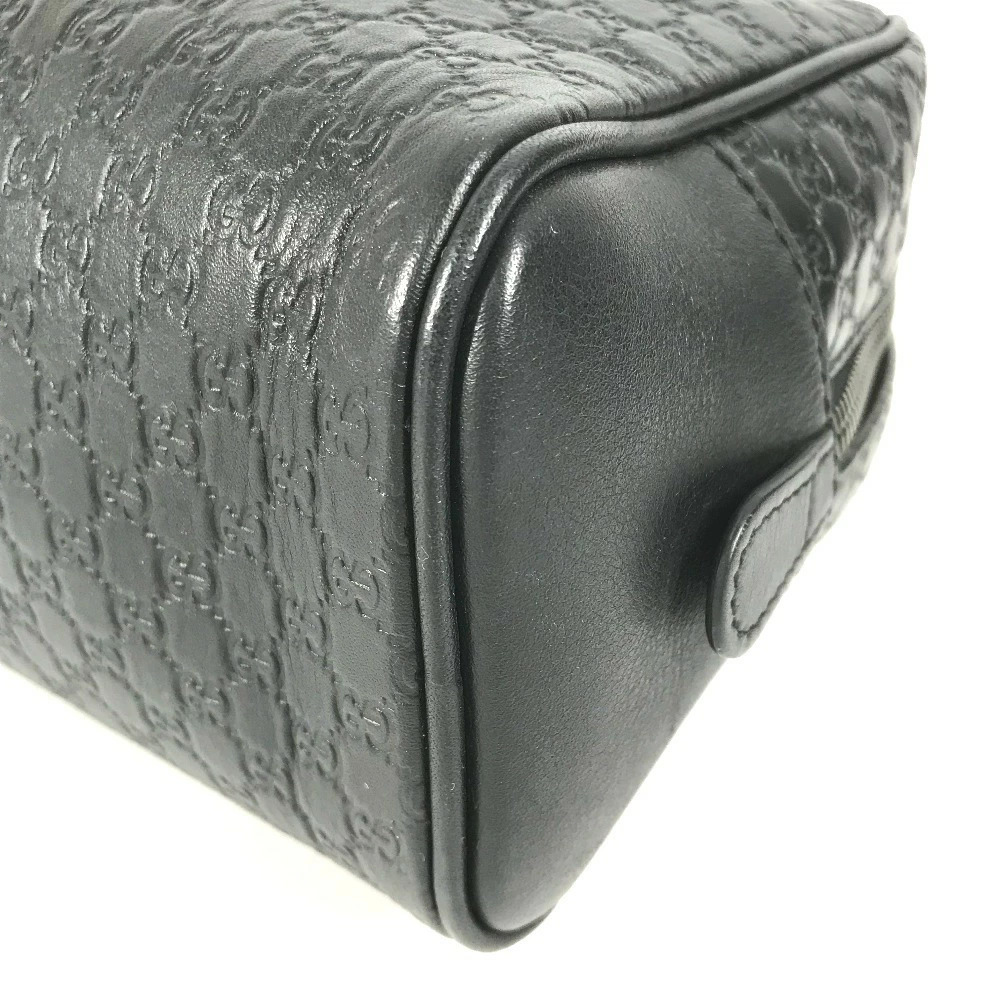 GUCCI Guccissima GG Logo Clutch Bag Clutch Handle Shoulder Leather Black - Picture 6 of 15